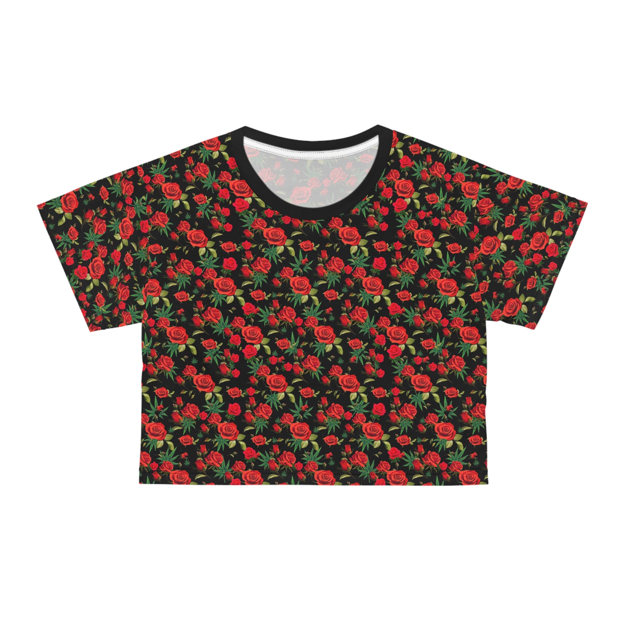 KushNRosesCrop Tee