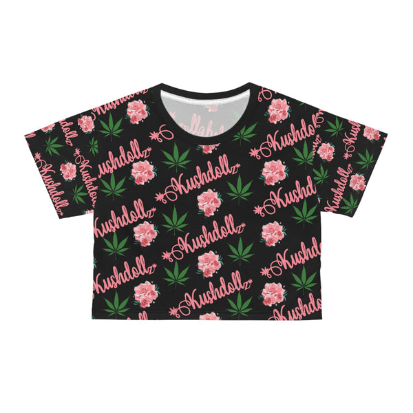 Kushdollz floral Crop Tee