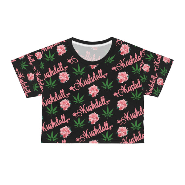 Kushdollz floral Crop Tee