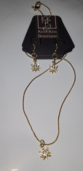 Gold rhinestone kush set