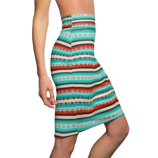 Western kush pattern Pencil Skirt