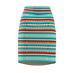 Western kush pattern Pencil Skirt