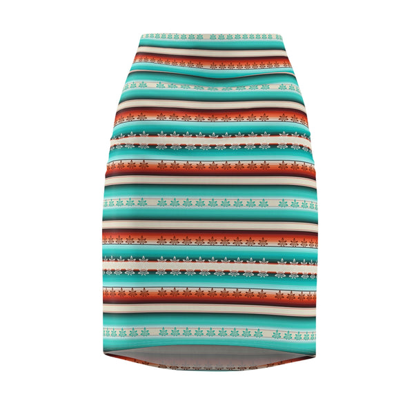 Western kush pattern Pencil Skirt