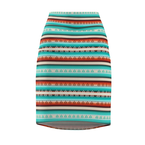 Western kush pattern Pencil Skirt