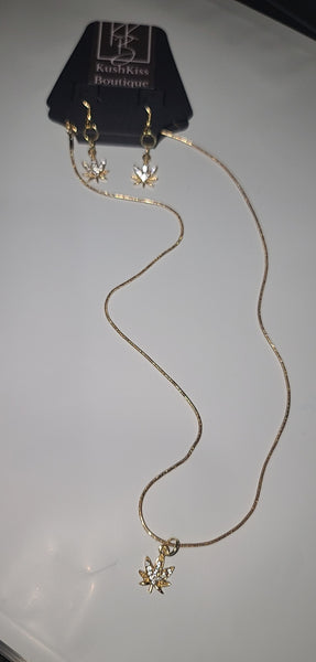 Gold rhinestone kush set