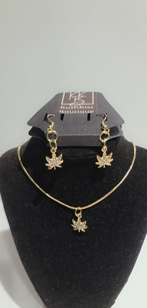 Gold rhinestone kush set