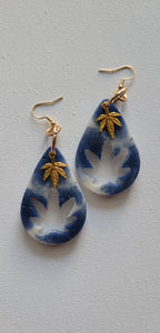 Blue&white kush earrings