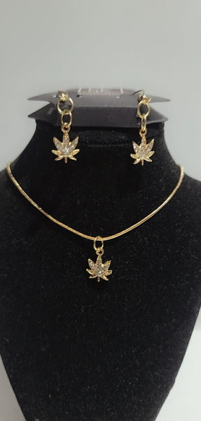 Gold rhinestone kush set