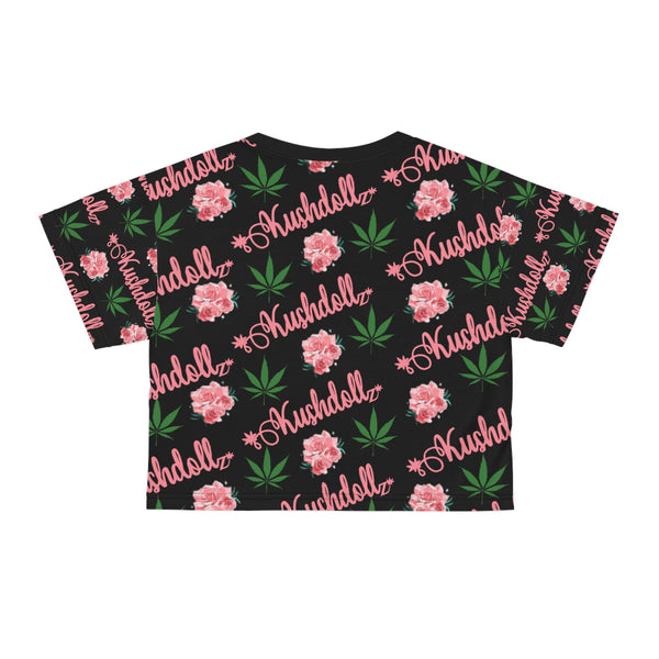 Kushdollz floral Crop Tee