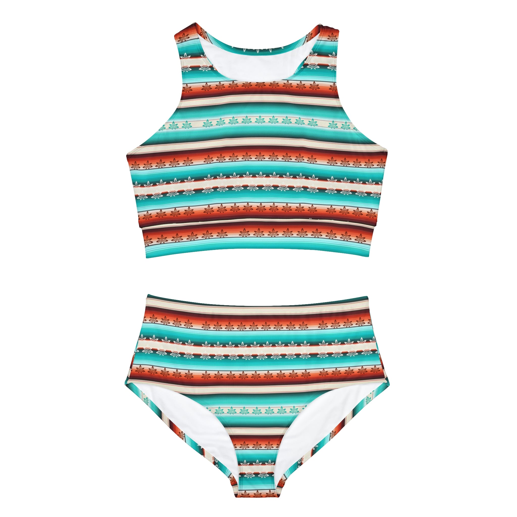 Western kush pattern Sporty Bikini Set
