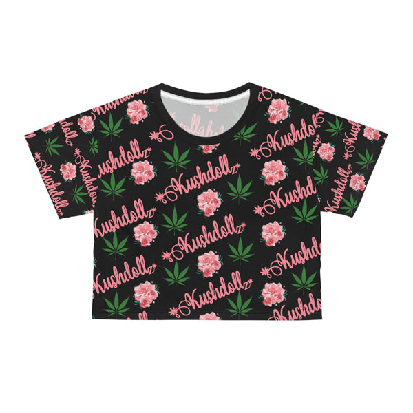 Kushdollz floral Crop Tee